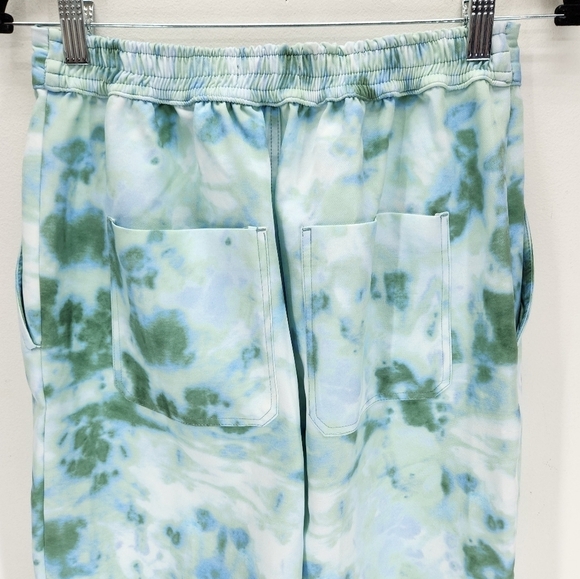 Zara Tie Dye Joggers Womens Small Blue Green Lightweight - Picture 4 of 10